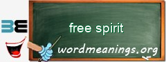 WordMeaning blackboard for free spirit